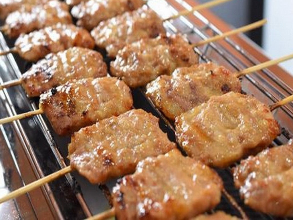 Thai BBQ Pork/Moo Ping (Entree Size) Thaiangle House Cuisine